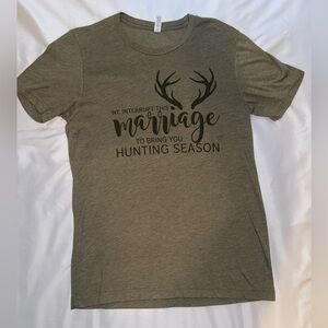 Hunting Season Women's Tee Bella Canvas in Olive Size Medium